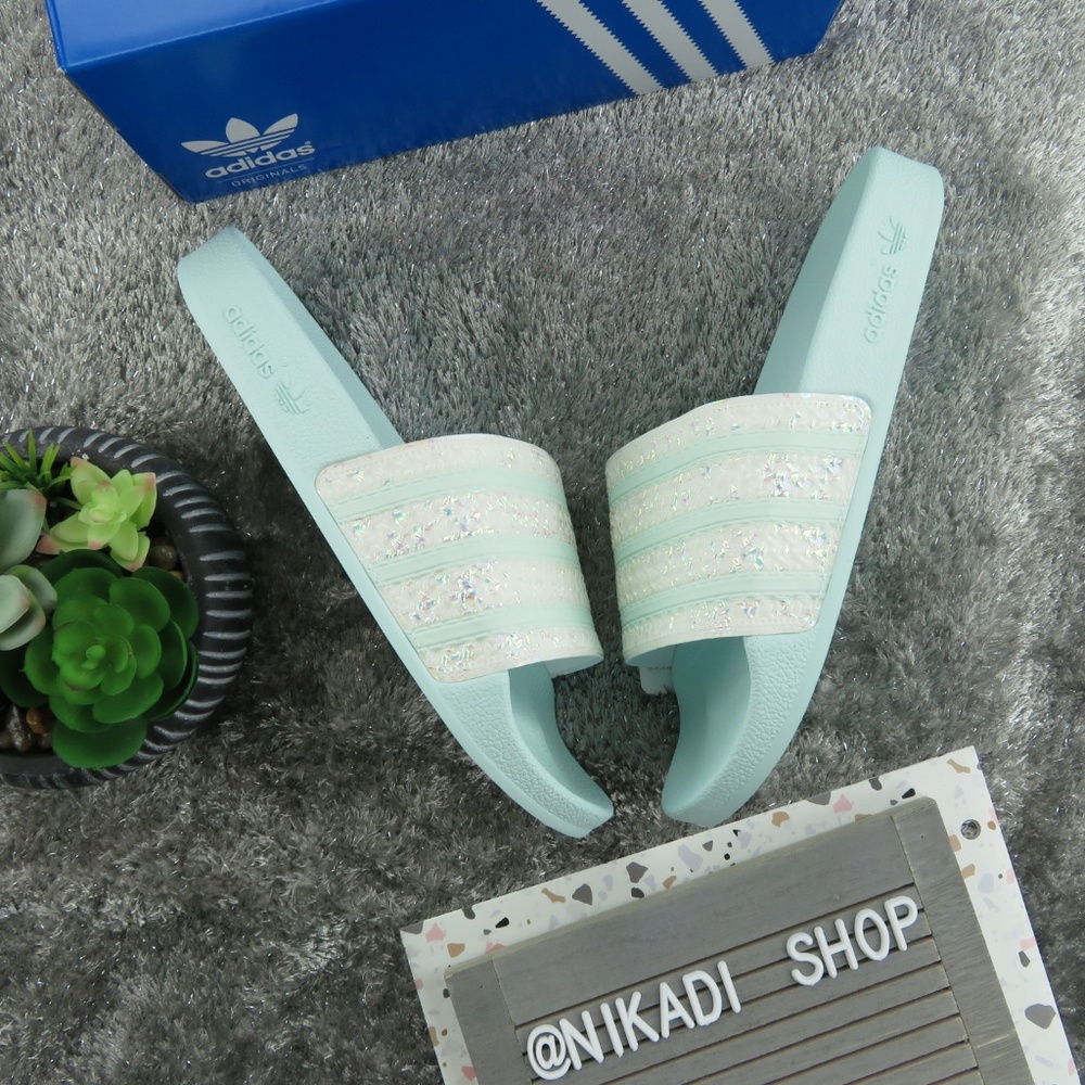 Adidas Sparkle Adilette Slides - Picture 3 of 6